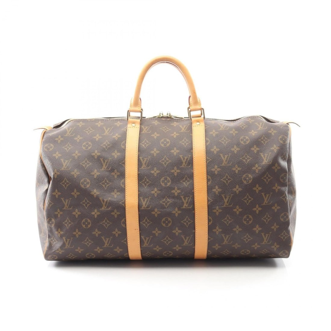 Louis Vuitton Keepall 50 Boston Bag, Coated Canvas and Leather, Monogram, Brown, Men's Women's, (1 of 9)
