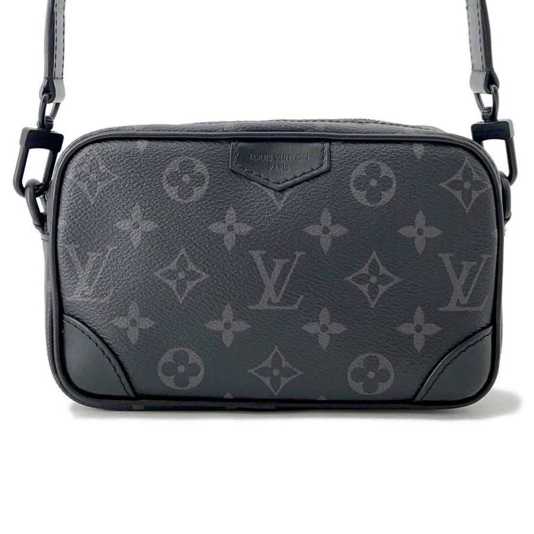 Louis Vuitton Monogram Eclipse Trocadero Wearable Wallet M14253, Black, Men's Shoulder Bag: --- Catalog ---Category: SizeWeight: 290g / 10.22oz.Size (HxWxD): 13cm x 19.5cm x 6cm / 5.11'' x 7.67'' x 2.36''Strap / Chain Length: 1.21m / 47.63''Category: DesignType: Chain/Shoulder walletColor: B