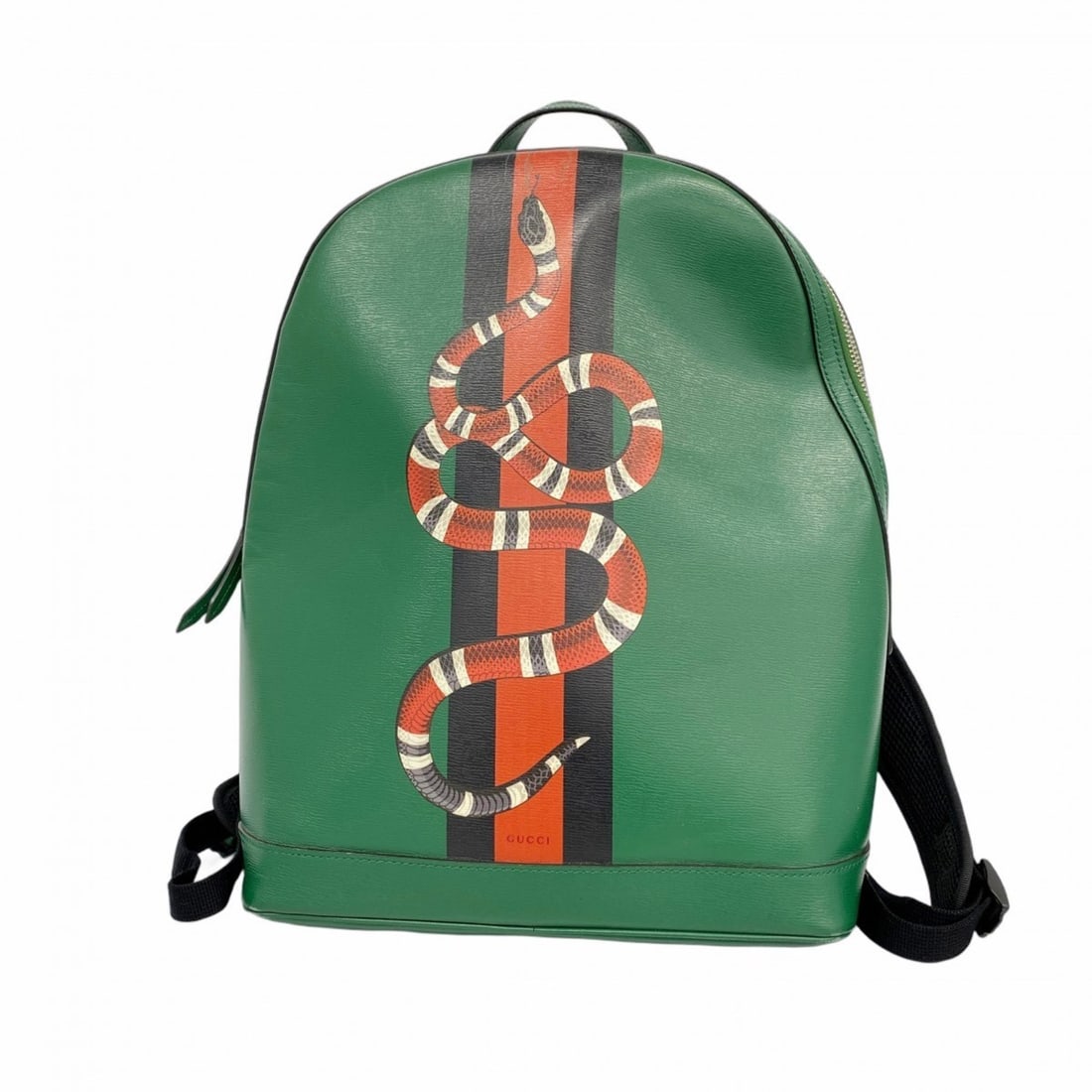 Gucci Backpack/Daypack Snake 419584 Leather Green Men's P1294873 (1 of 13)