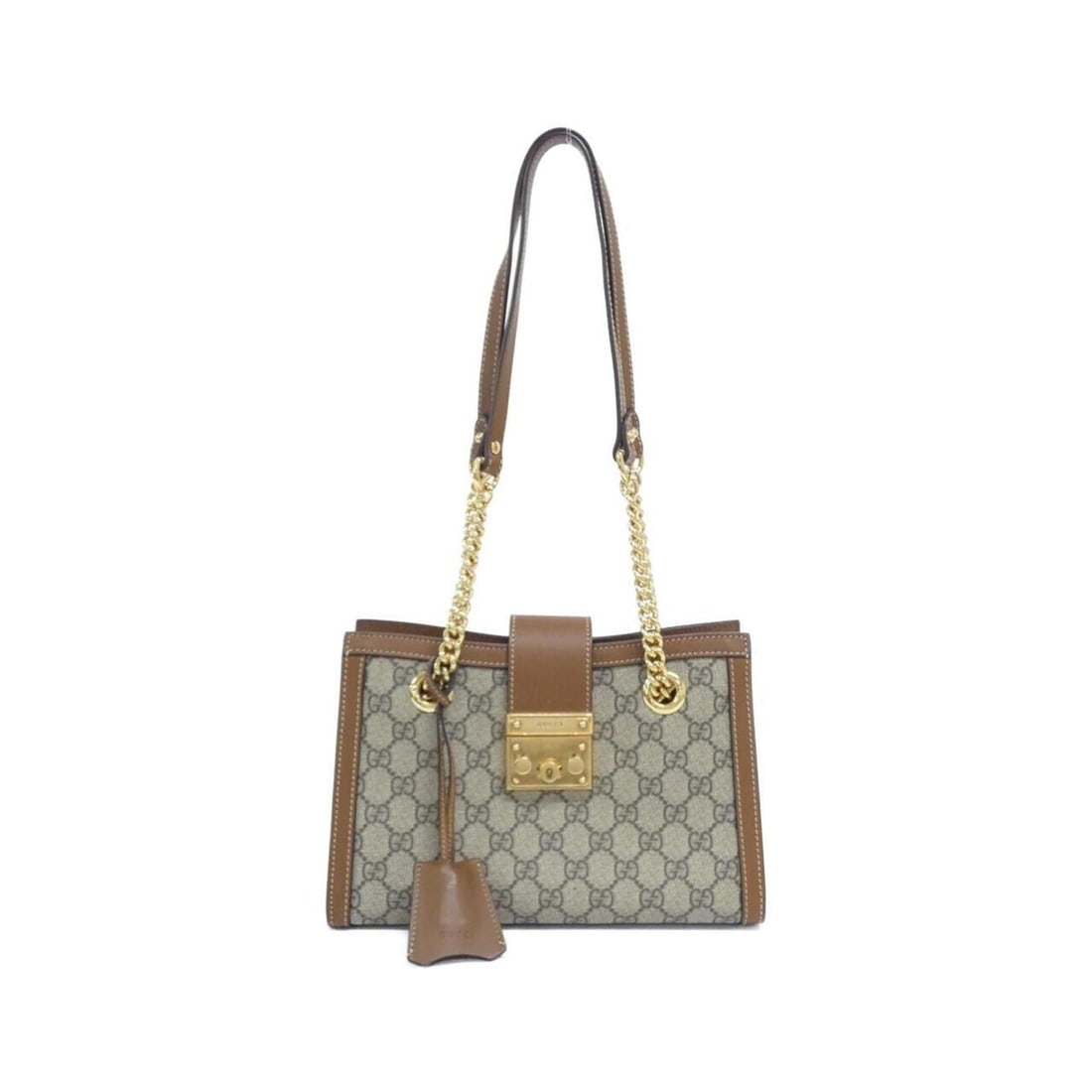 Gucci PADLOCK 498156 KHNKG Shoulder Bag: --- Catalog ---Category: SizeSize (HxWxD): 18cm x 26cm x 10cm / 7.08'' x 10.23'' x 3.93''Category: DesignType: Shoulder bagColor: Beige, BrownGender: Men,WomenMaterial: GG Supreme , Leather Hardware