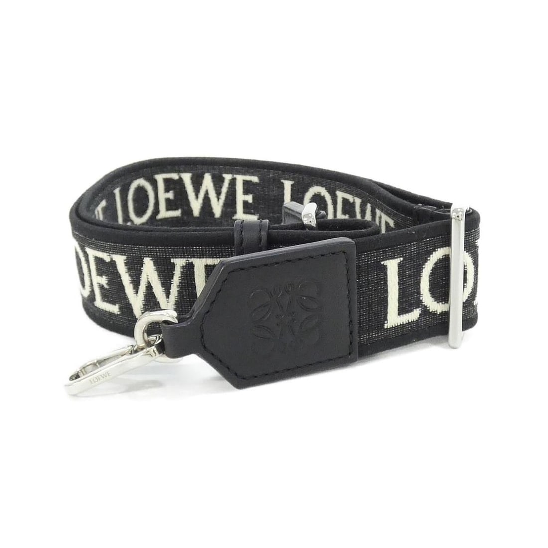 Loewe C073T87X01 Strap: --- Catalog ---Category: SizeSize (HxWxD): 101cm x 4cm / 39.76'' x 1.57''Category: DesignType: StrapColor: BlackGender: WomenMaterial: Canvas, LeatherLeather/Fur Type: CalfskinCategory: GeneralMPN: C0