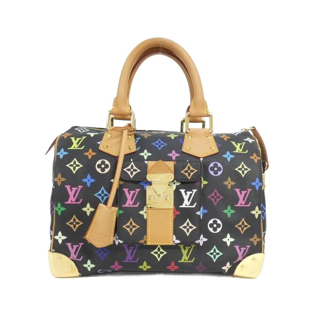 Louis Vuitton Multicolor Speedy 30cm Boston Bag M92642: --- Catalog ---Category: SizeSize (HxWxD): 21cm x 30cm x 19cm / 8.26'' x 11.81'' x 7.48''Category: DesignType: Boston bagColor: BlackGender: WomenMaterial: Coated canvas Hardware Color: GoldCategory: