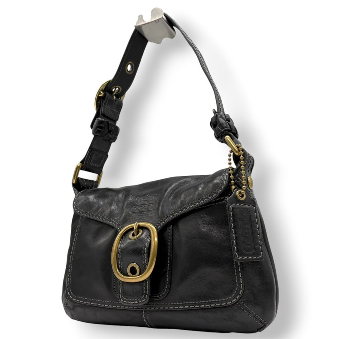 Coach handbag, leather, Y2K Vintage 00s, black, Soho, gold hardware, one-shoulder bag, 11427 i (1 of 20)