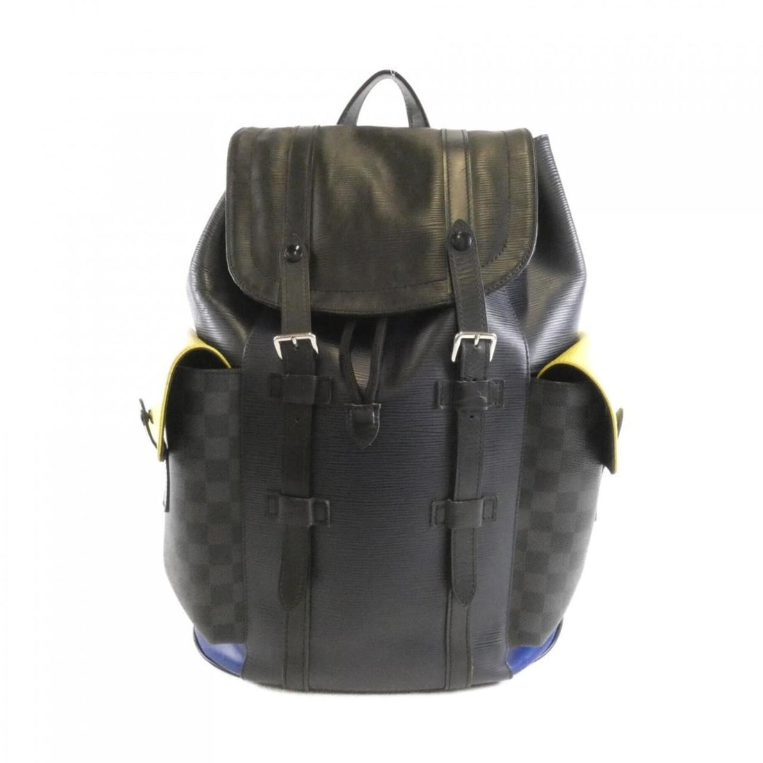 Louis Vuitton Epi Damier Graphite Christopher Backpack M55111: --- Catalog ---Category: SizeSize (HxWxD): 48cm x 41cm x 13cm / 18.89'' x 16.14'' x 5.11''Category: DesignType: BackpackColor: GraphiteGender: Women,MenMaterial: Coated canvas , Leather Hardware Color
