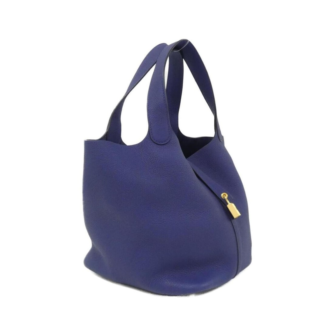 Hermes Picotin Lock MM 073598CC Handbag: --- Catalog ---Category: SizeSize (HxWxD): 23cm x 22cm x 18cm / 9.05'' x 8.66'' x 7.08''Category: DesignType: HandbagColor: Bleu SaphirGender: Women,MenHardware Color: GoldCategory: GeneralMPN: