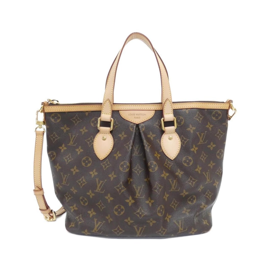 Louis Vuitton Monogram Palermo PM M40145 Handbag: --- Catalog ---Category: SizeSize (HxWxD): 27cm x 30cm x 16cm / 10.62'' x 11.81'' x 6.29''Category: DesignType: HandbagColor: MarronGender: WomenMaterial: Coated canvas Hardware Color: GoldCategory: