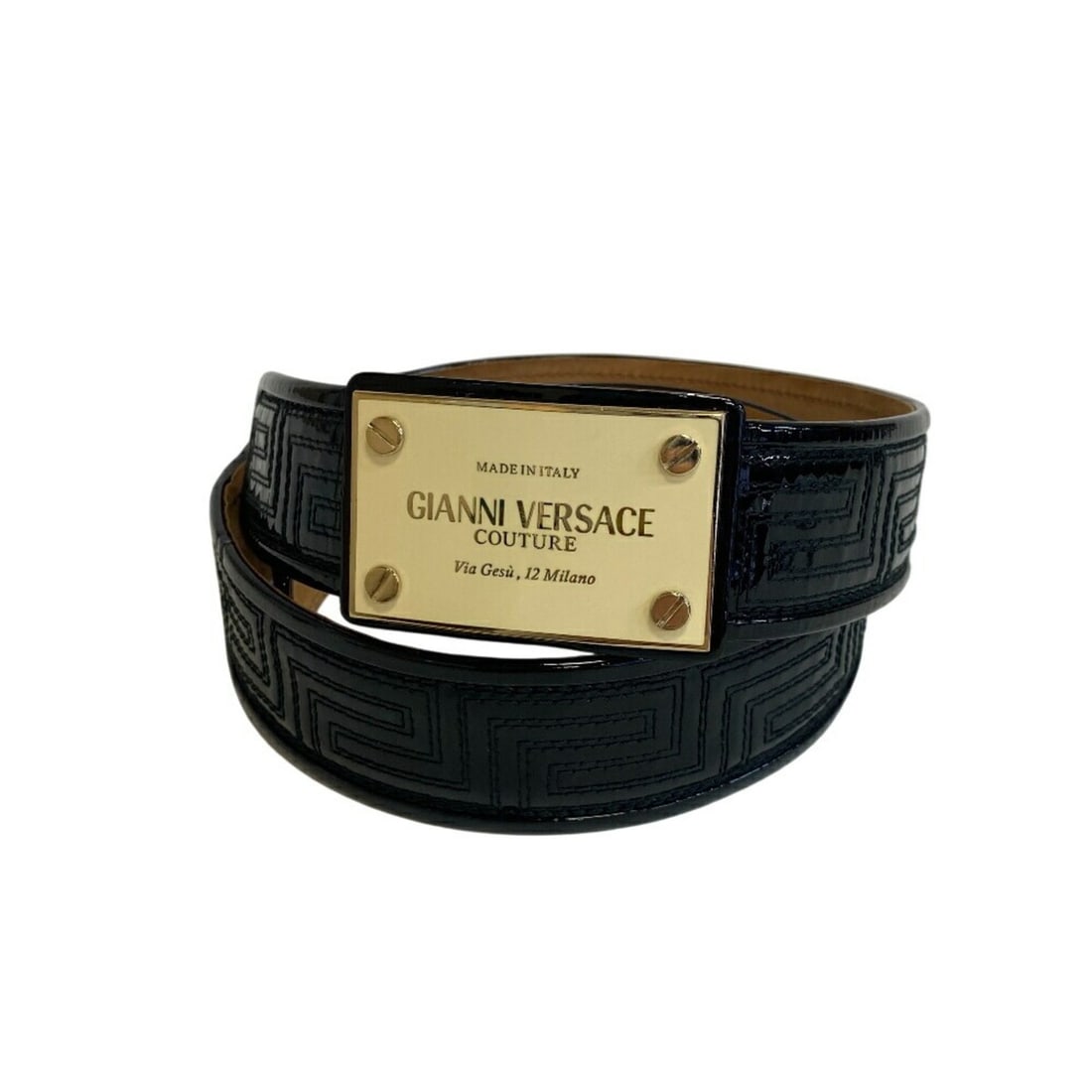 Gianni Versace Men's Black Plate Belt (1 of 13)