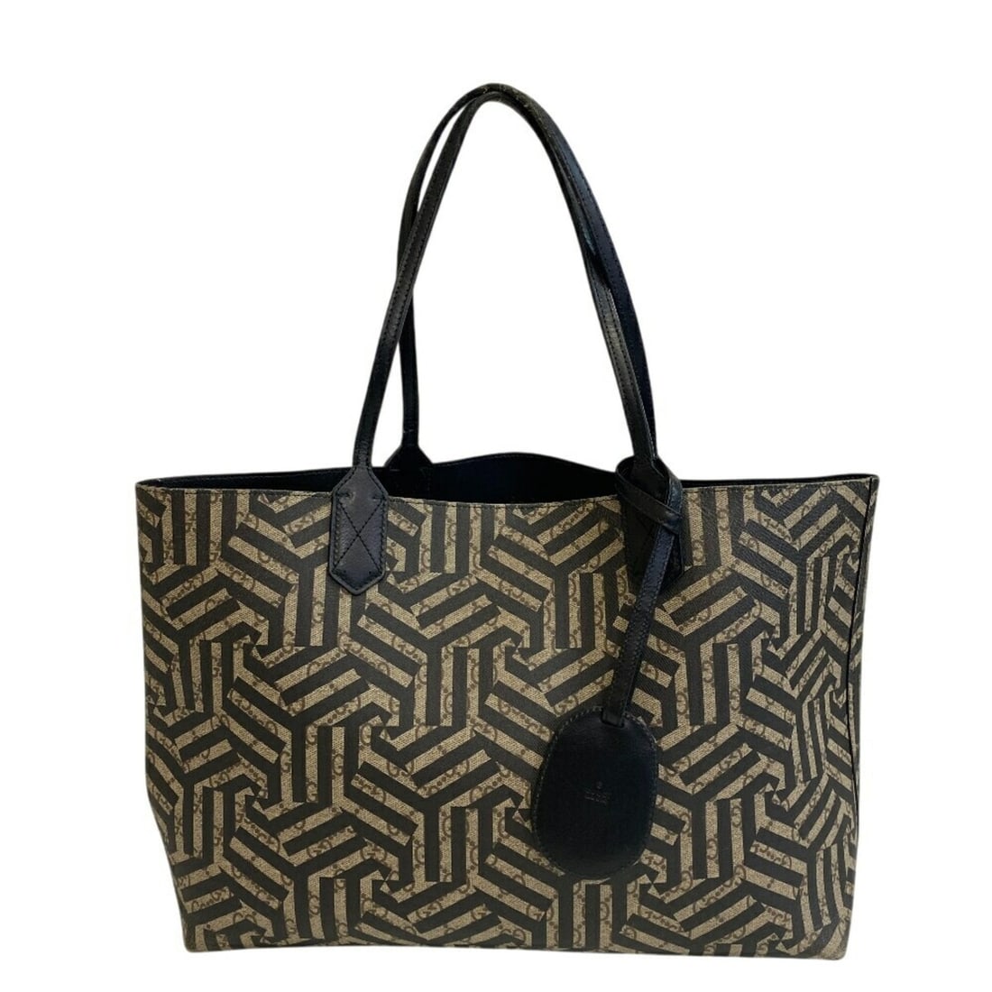 GUCCI 363563 Reversible GG Kaleido Tote Bag Shoulder Brown Men's: --- Catalog ---Category: SizeSize (HxWxD): 25cm x 45cm x 12cm / 9.84'' x 17.71'' x 4.72''Category: DesignType: Tote bagColor: Black, BrownGender: MenMaterial: GG Supreme , Canvas Category: GeneralMPN: