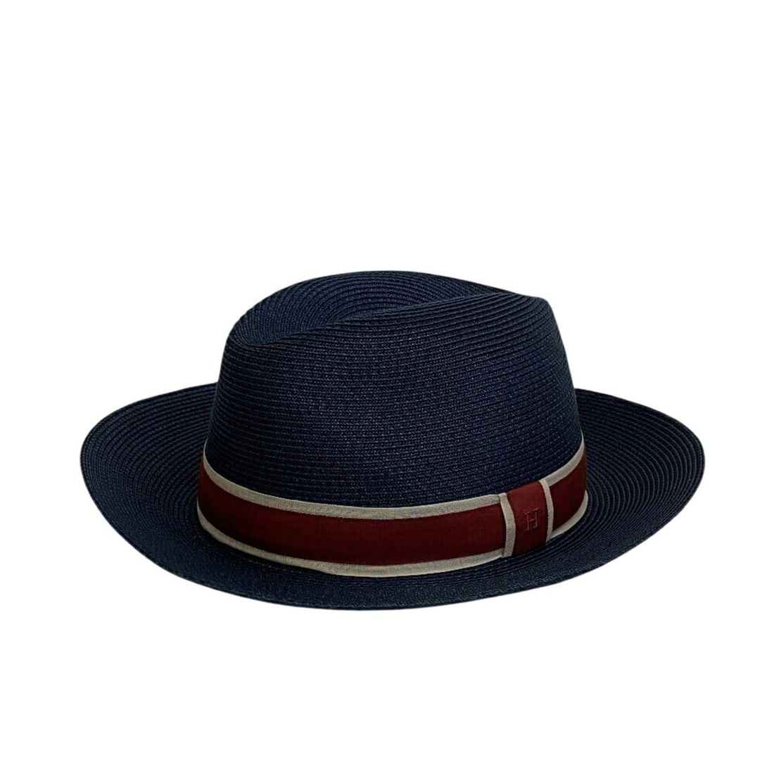 HERMES Men's Navy Fedora Hat (1 of 14)