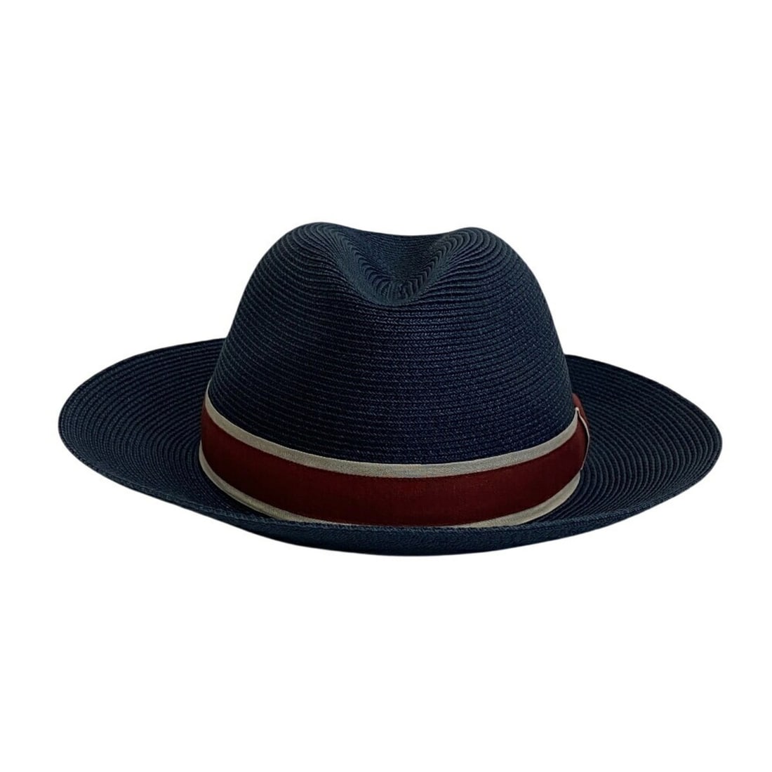 HERMES Men's Navy Fedora Hat - 2