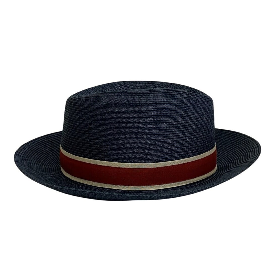 HERMES Men's Navy Fedora Hat - 4