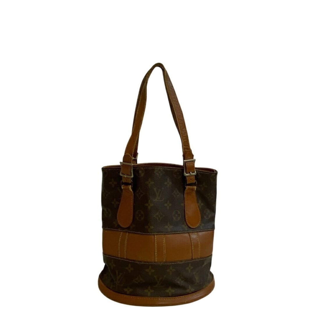 LOUIS VUITTON T42236 Bucket PM USA Exclusive Monogram Handbag Tote Bag Shoulder Brown Women's: --- Catalog ---Category: SizeSize (HxWxD): 25cm x 24cm x 17cm / 9.84'' x 9.44'' x 6.69''Category: DesignType: Handbag, Shoulder bag, Tote bagColor: BrownGender: WomenMaterial: Monogram Category: Gener