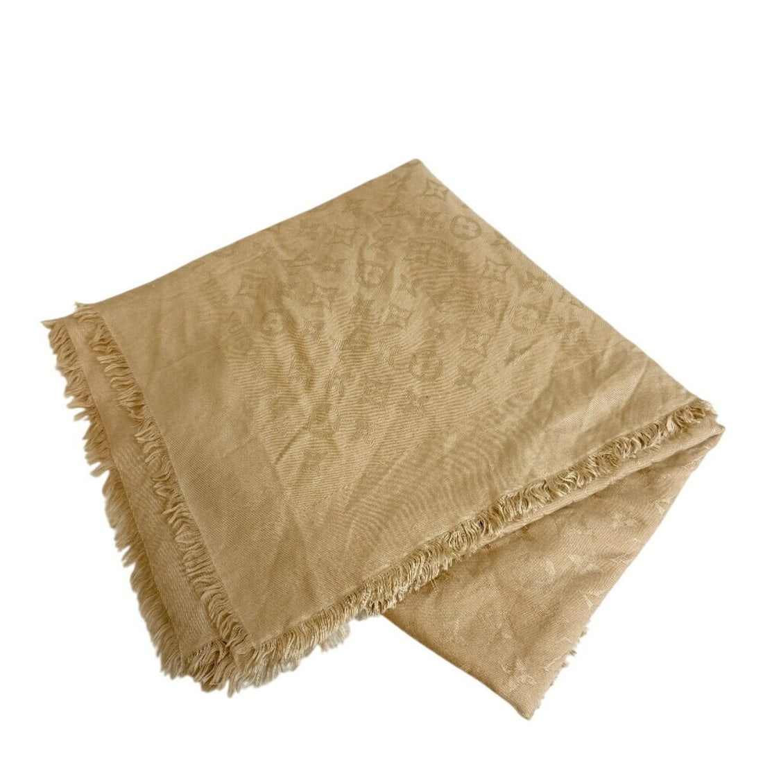 LOUIS VUITTON M71360 Large Monogram Stole Scarf Beige Women's (1 of 12)