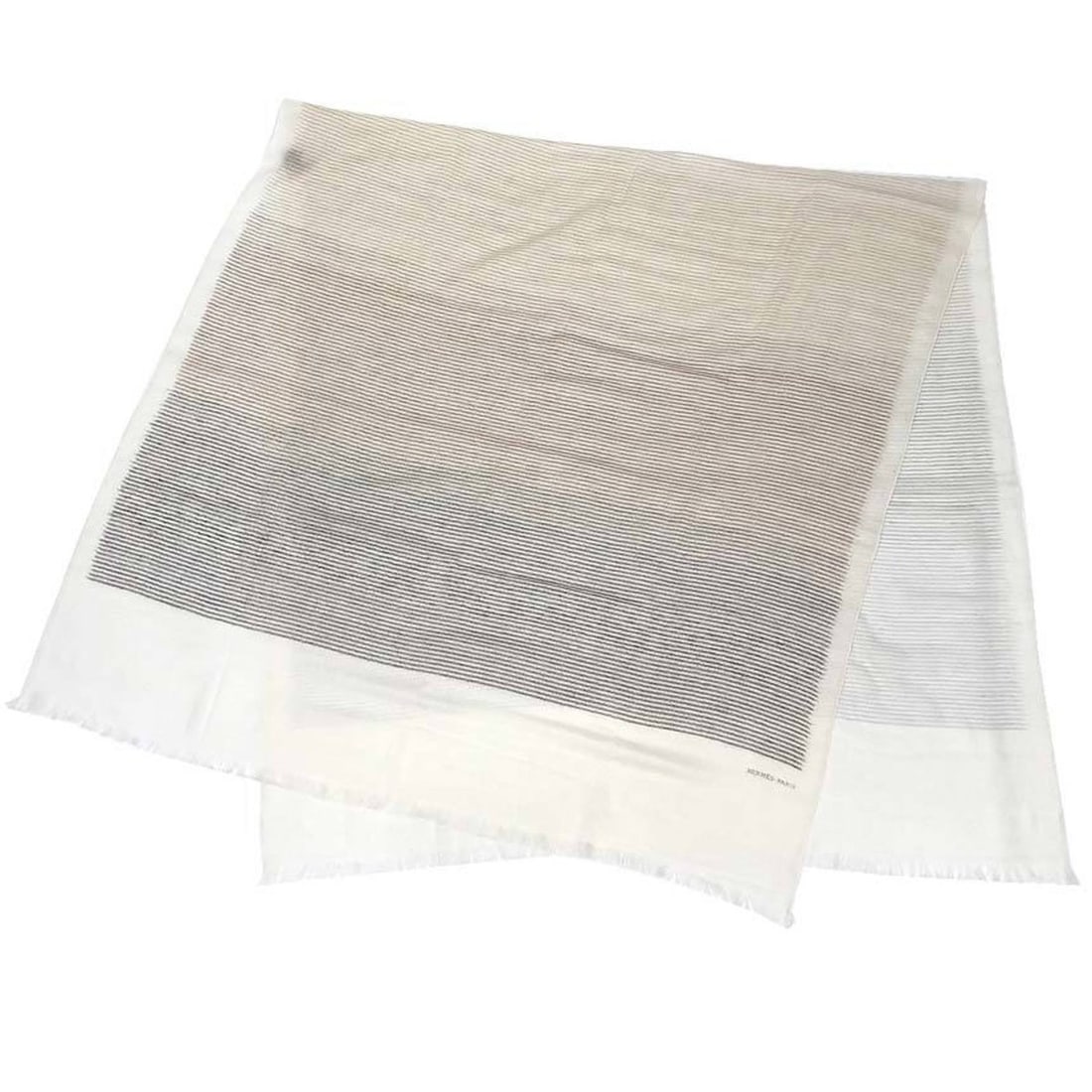 HERMES cashmere shawl, large scarf, ivory, white, for men and women: --- Catalog ---Category: SizeSize (LxW): 1.01m x 1.98m / 39.76'' x 77.95''Category: DesignType: StoleColor: Brown, IvoryGender: Men,WomenMaterial: Cashmere 100%Category: GeneralBrand: HermesCountry of