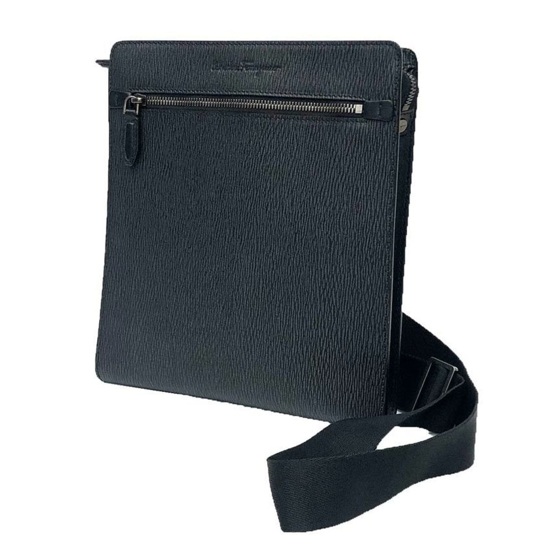 Salvatore Ferragamo Men's Leather Shoulder Bag in Black (1 of 10)