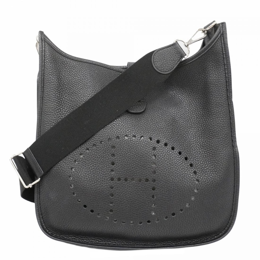 Hermes Hermès Evelyn 3GM Shoulder Bag, Taurillon Clemence, Black, T Stamp, Women's, P2332232: --- Catalog ---Category: SizeSize (HxWxD): 32cm x 32.5cm x 10cm / 12.59'' x 12.79'' x 3.93''Category: DesignType: Shoulder bagColor: BlackGender: WomenMaterial: Taurillon clemence leather Hardware Col