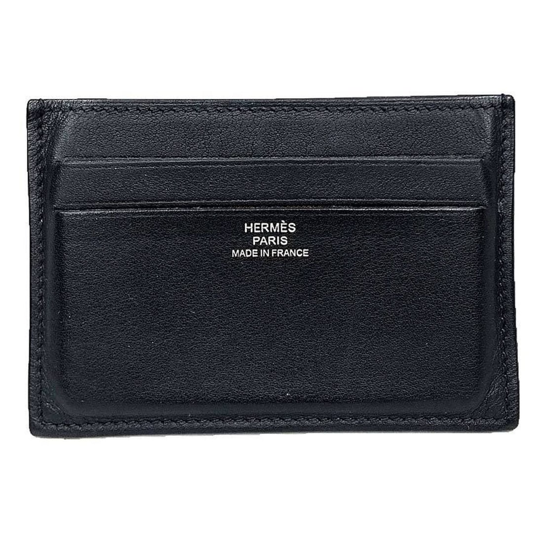 Hermes Hermès Citizen Twill Card Case, Porte-Cartes Veau Swift Soie Carre Cube, 067401CA-AB, Black, (1 of 20)