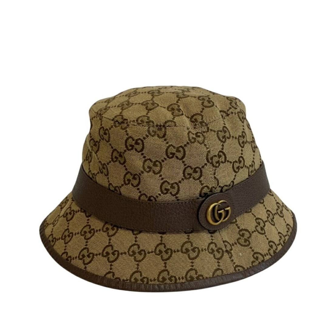 GUCCI 576587 Bucket Hat in GG Canvas, Beige (1 of 20)