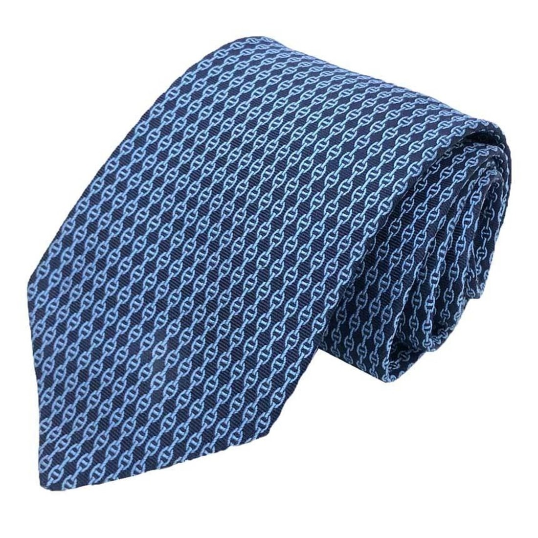 Hermes HERMES Tie Chaine d'Ancre 100% Silk Navy Men's (1 of 15)