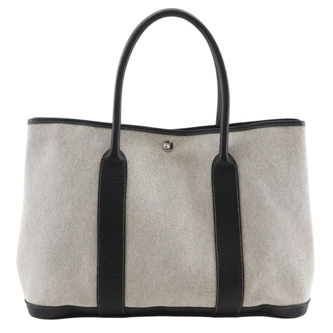 Hermes Hermès Garden Party 36PM Tote Bag, Bordeaux Toile H x Buffle, 2006, Gray, A4, Snap Buttons, (1 of 14)