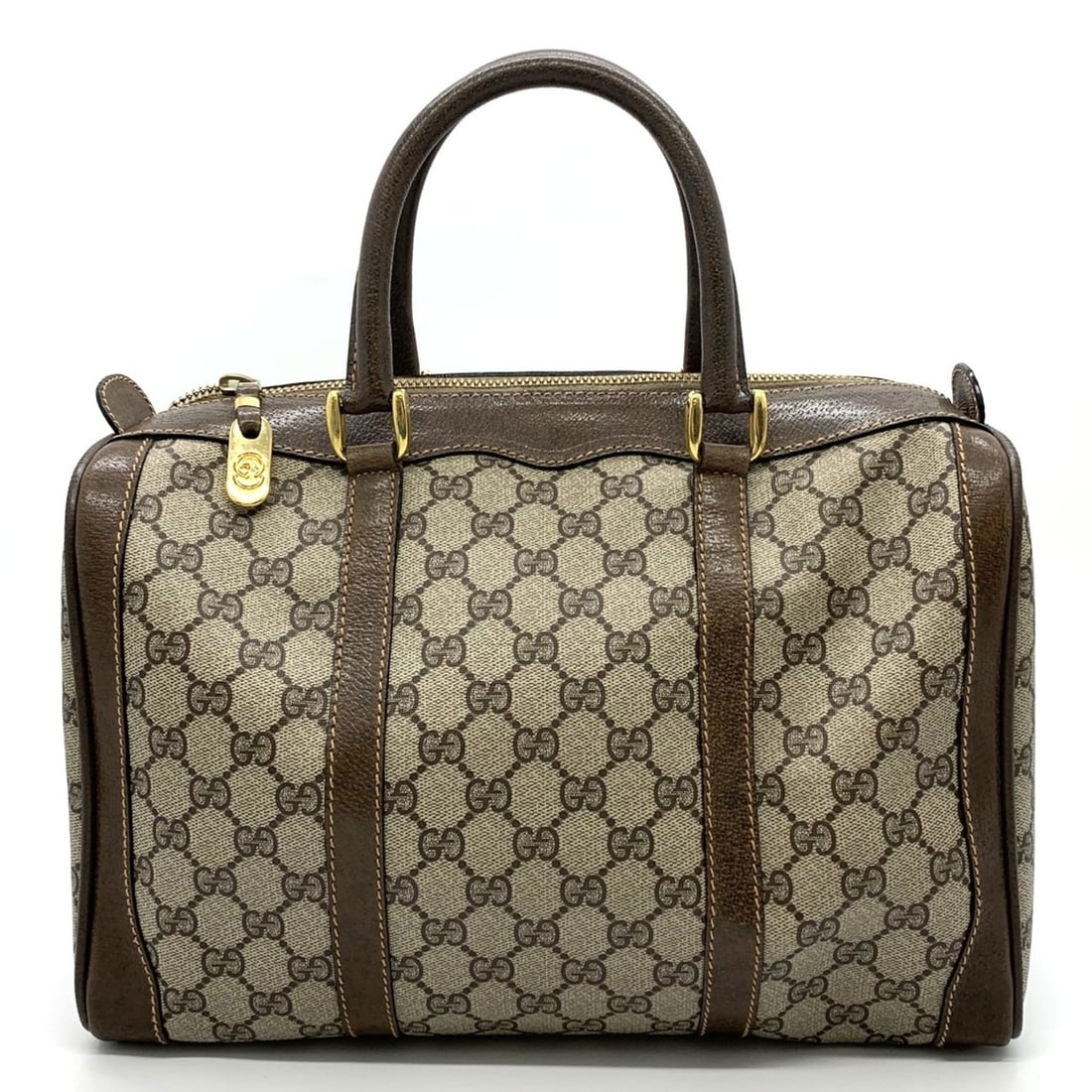 GUCCI Old Gucci 98 8 002 Boston Bag in GG Supreme Canvas, Brown, for Men and Women (1 of 11)