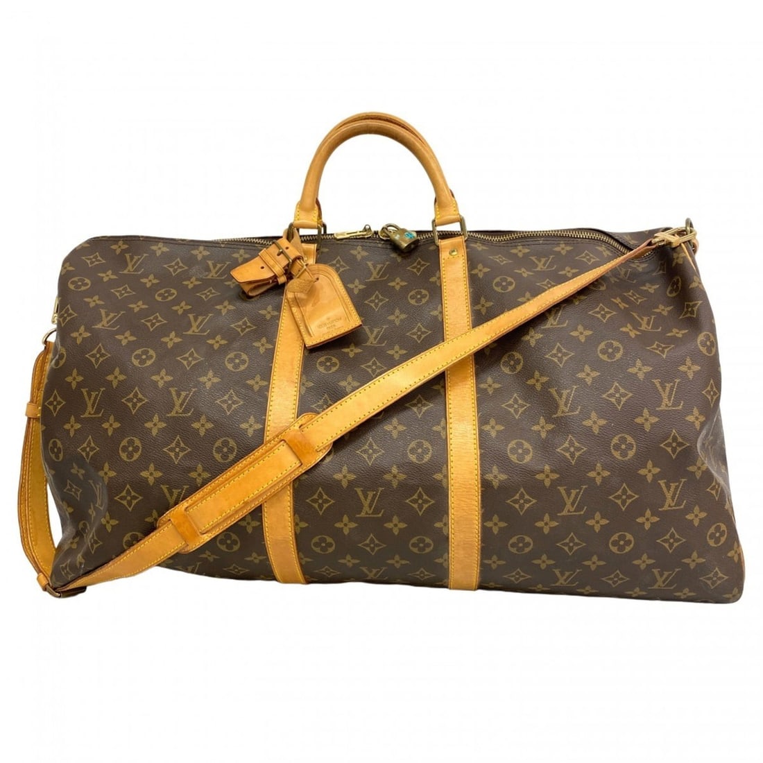 Louis Vuitton Monogram Keepall Bandouliere 60 Boston Bag M41412 Brown Men's/Women's (1 of 14)