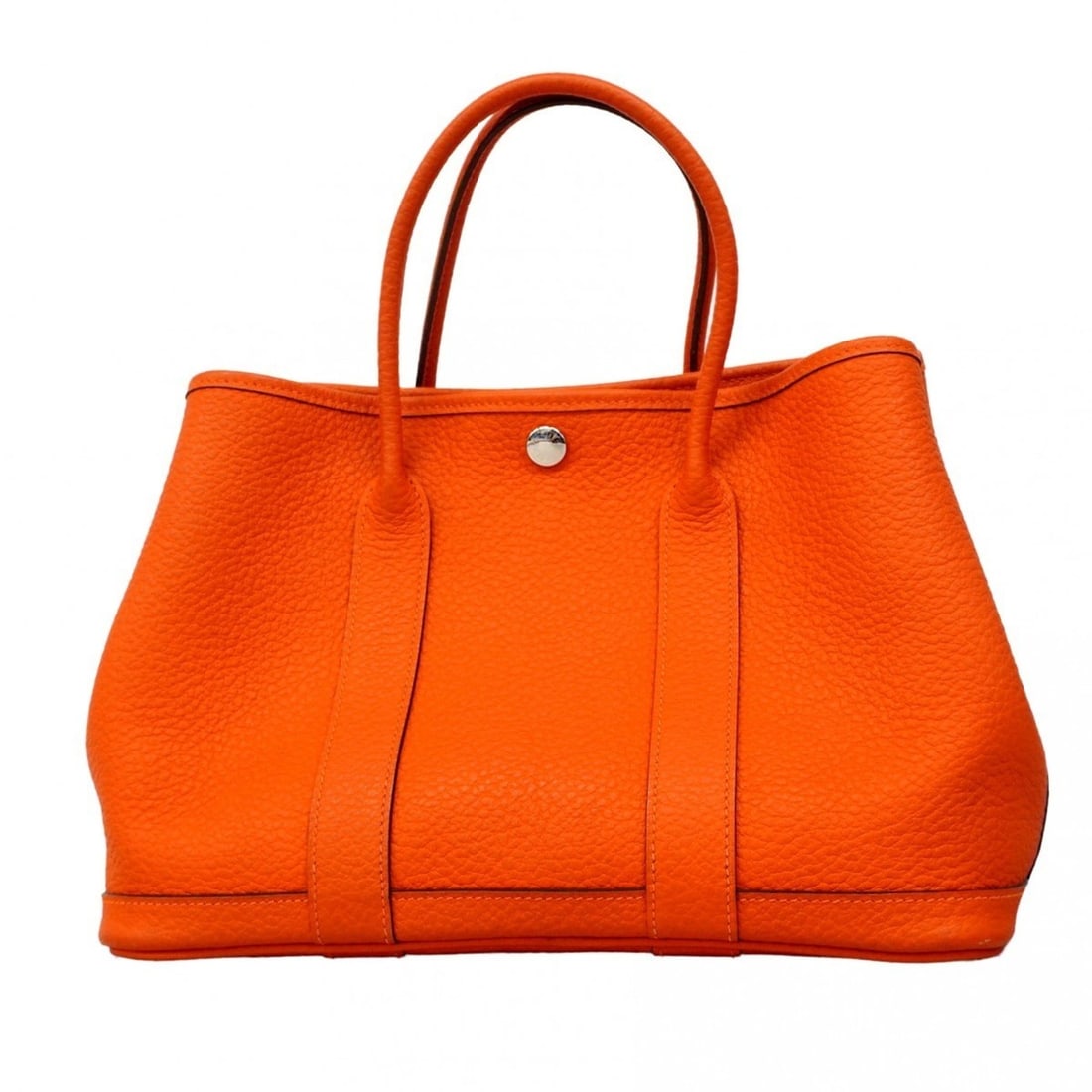 Hermes Hermès Garden TPM Country Orange Poppy Tote Bag (R Stamp) for Women: --- Catalog ---Category: SizeSize (HxWxD): 21cm x 30cm x 13cm / 8.26'' x 11.81'' x 5.11''Category: DesignType: Tote bagColor: Orange poppyGender: WomenMaterial: Country leather Hardware Color: SilverC