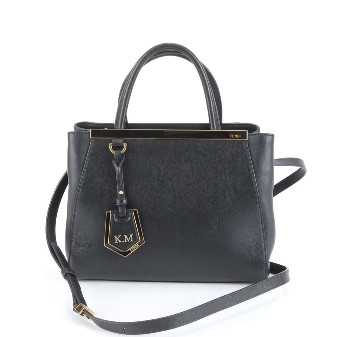 Fendi Petit Toujours 8BH253 Leather 2-Way Shoulder Bag/Handbag Black Women's (1 of 10)