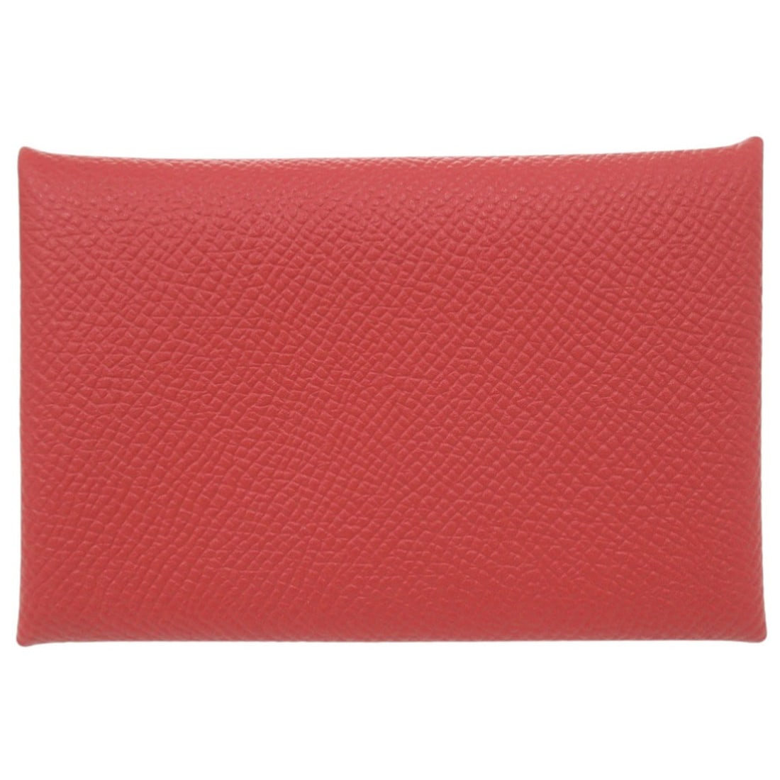 Like new Hermès Calvi Duo Epsom leather, Rouge Tomato, silver hardware, X stamp (2016), business (1 of 12)