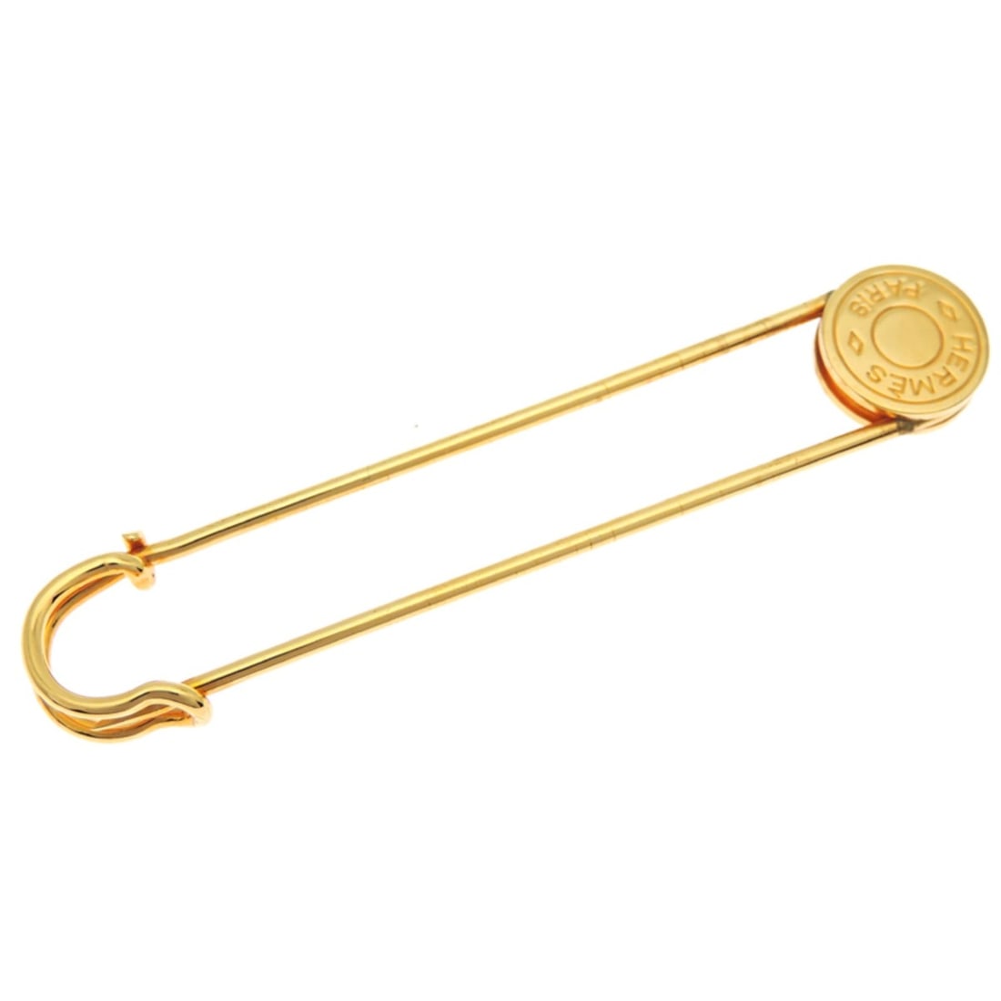 Hermes Serie pin brooch for women, GP gold (1 of 11)