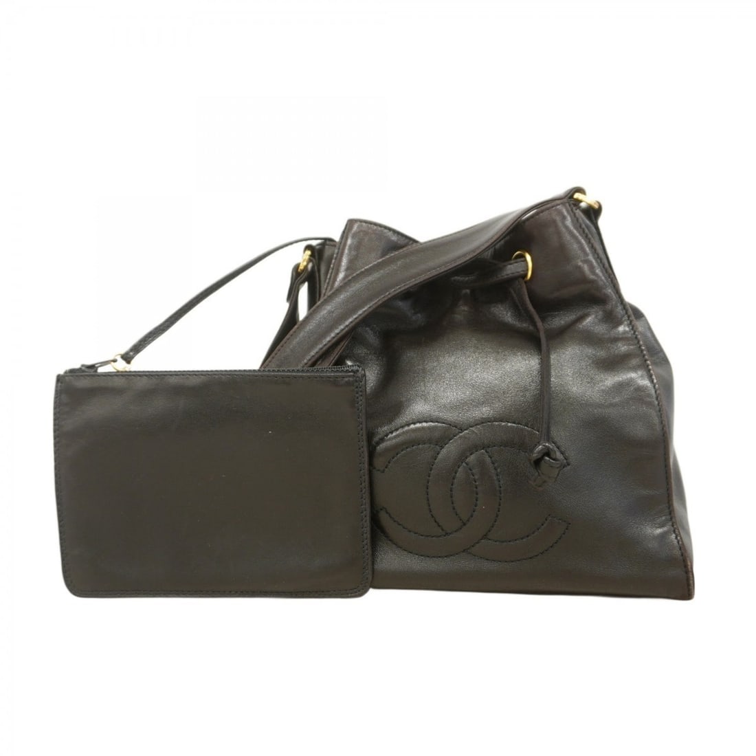 Chanel shoulder bag, lambskin, black, women's (1 of 15)