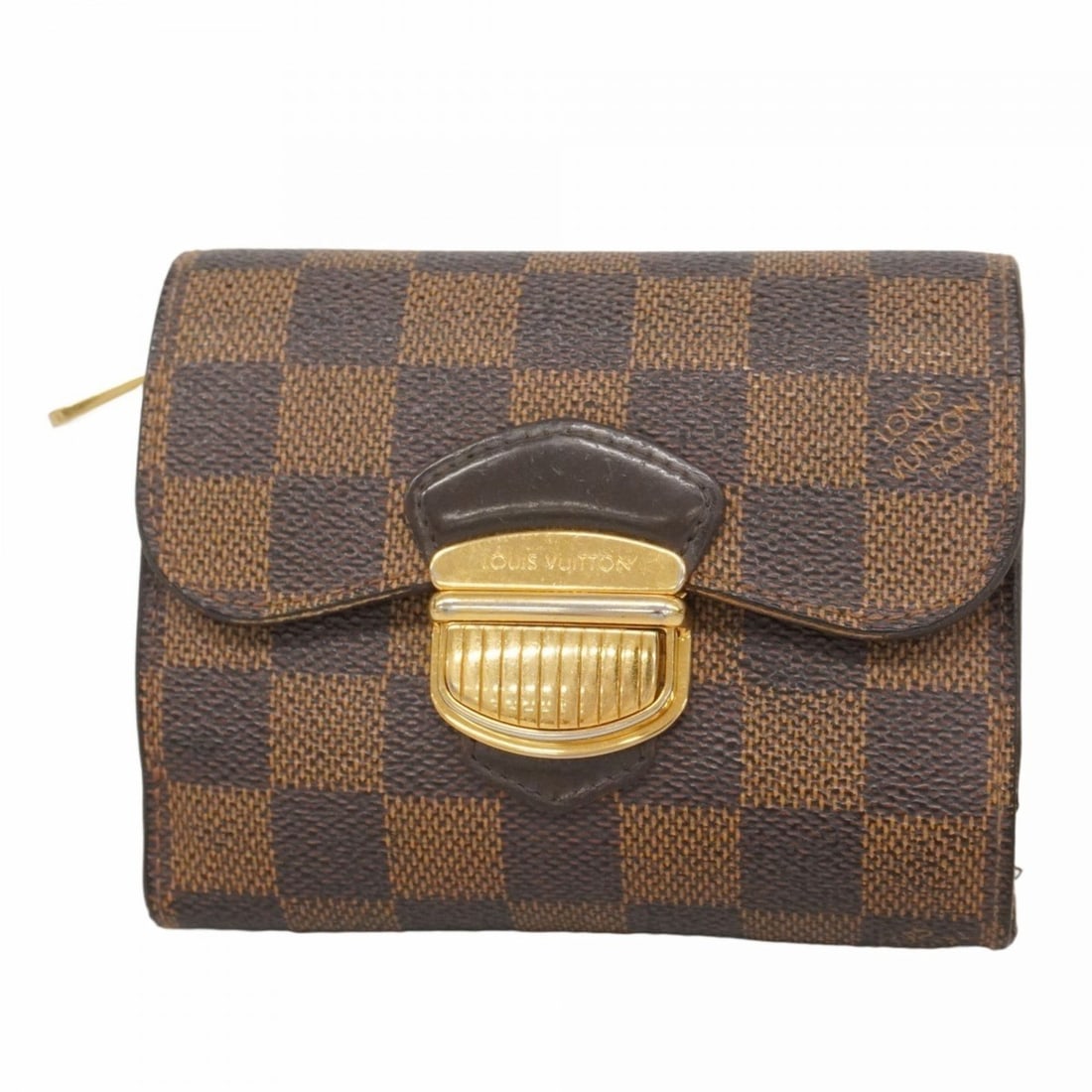 Louis Vuitton Tri-fold Wallet Damier Portefeuille Joy N60034 Ebene Women's: --- Catalog ---Category: SizeSize (HxWxD): 11cm x 12.5cm x 3.5cm / 4.33'' x 4.92'' x 1.37''Category: DesignType: Wallet (tri-fold)Color: EbeneGender: WomenCategory: GeneralMPN: N60034Brand: Louis Vuit
