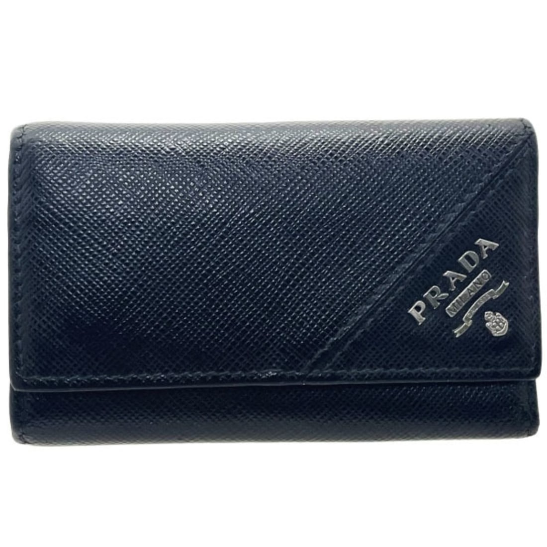 Prada 6-Key Case, Saffiano Leather, Black, 2PG222, PRADA Key Holder, NERO, TT-16443 (1 of 10)