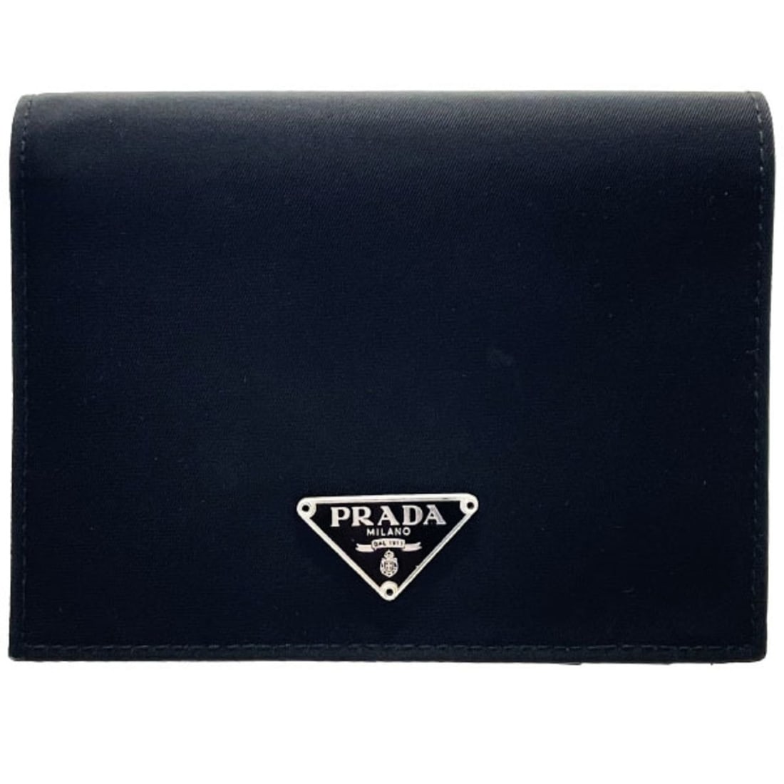 Prada Triangle Wallet, Two-Wallet, Nylon, Black, PRADA Triangular Plate Compact NERO YY-16545 (1 of 13)