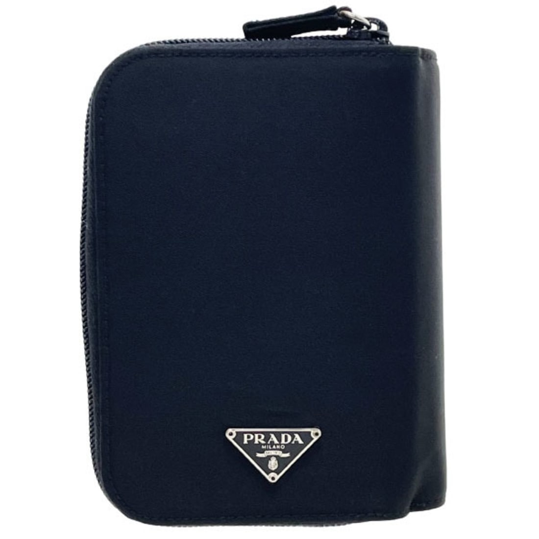 Prada Triangle Agenda Planner Cover, Nylon and Leather, Black, with Triangular Plate, Fits Address (1 of 12)
