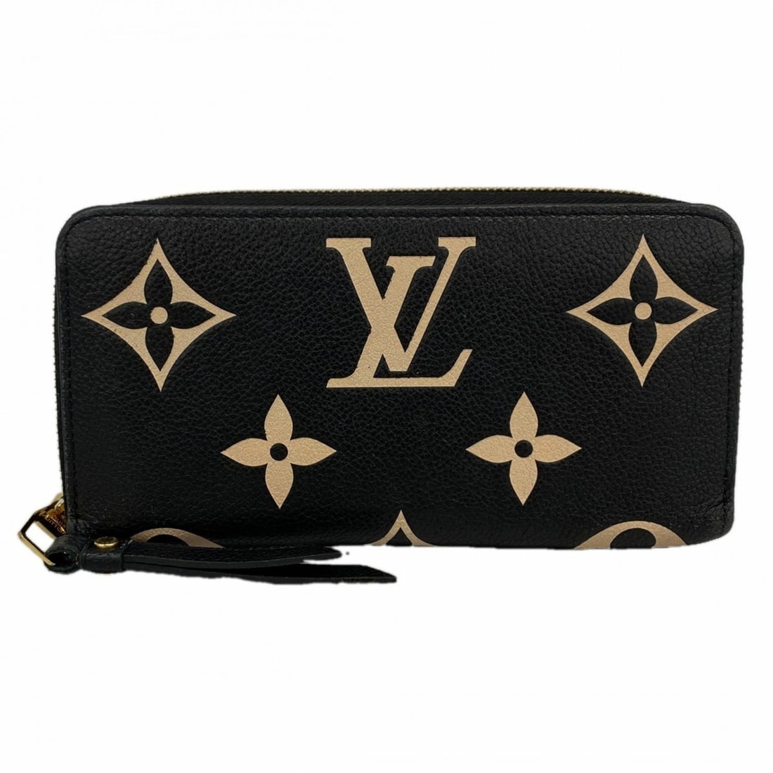 Louis Vuitton Monogram Empreinte Two-Tone Zippy Wallet M80481 Black/Beige Women's (1 of 12)