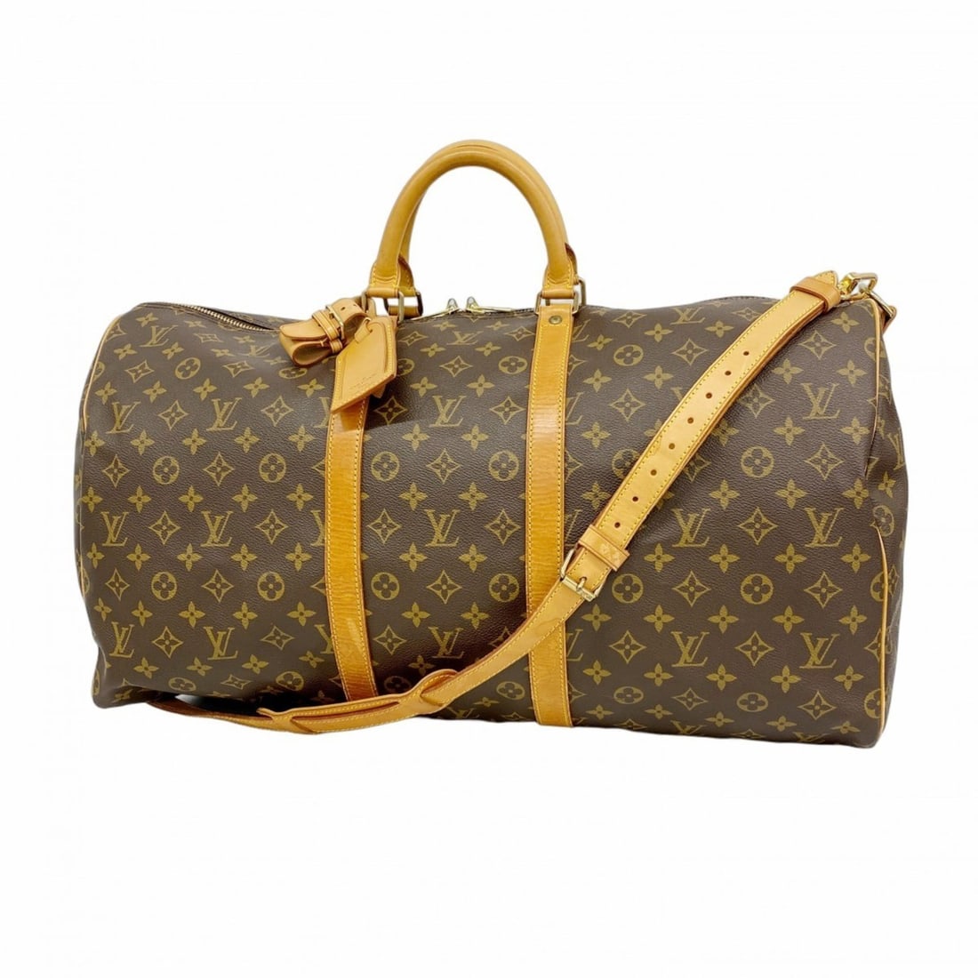 Louis Vuitton Monogram Keepall Bandouliere 55 Boston Bag M41414 Brown Men's and Women's (1 of 14)