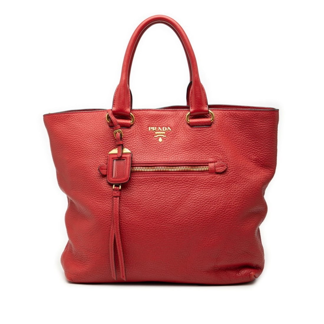 Prada Red Leather Tote Bag for Women (1 of 12)
