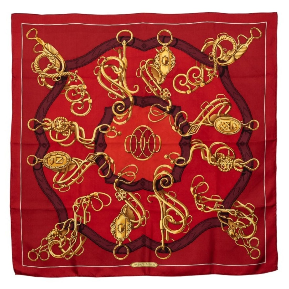Hermes Hermès Carré 90 LIFT PROFILE Scarf/Muffler in Red and Multicolor Silk for Women (1 of 10)