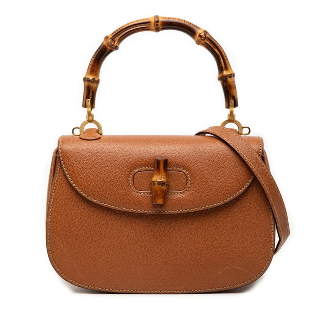 Gucci Bamboo Handbag/Shoulder Bag 2WAY 000 2046 Brown Leather Women's GUCCI (1 of 10)