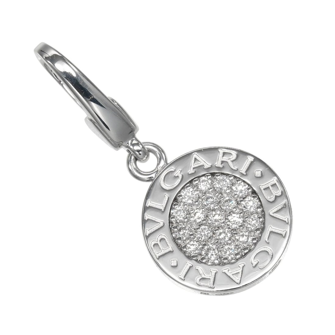 BVLGARI Pendant Top in 18K White Gold with Diamonds, Approx. 3.8g (1 of 10)