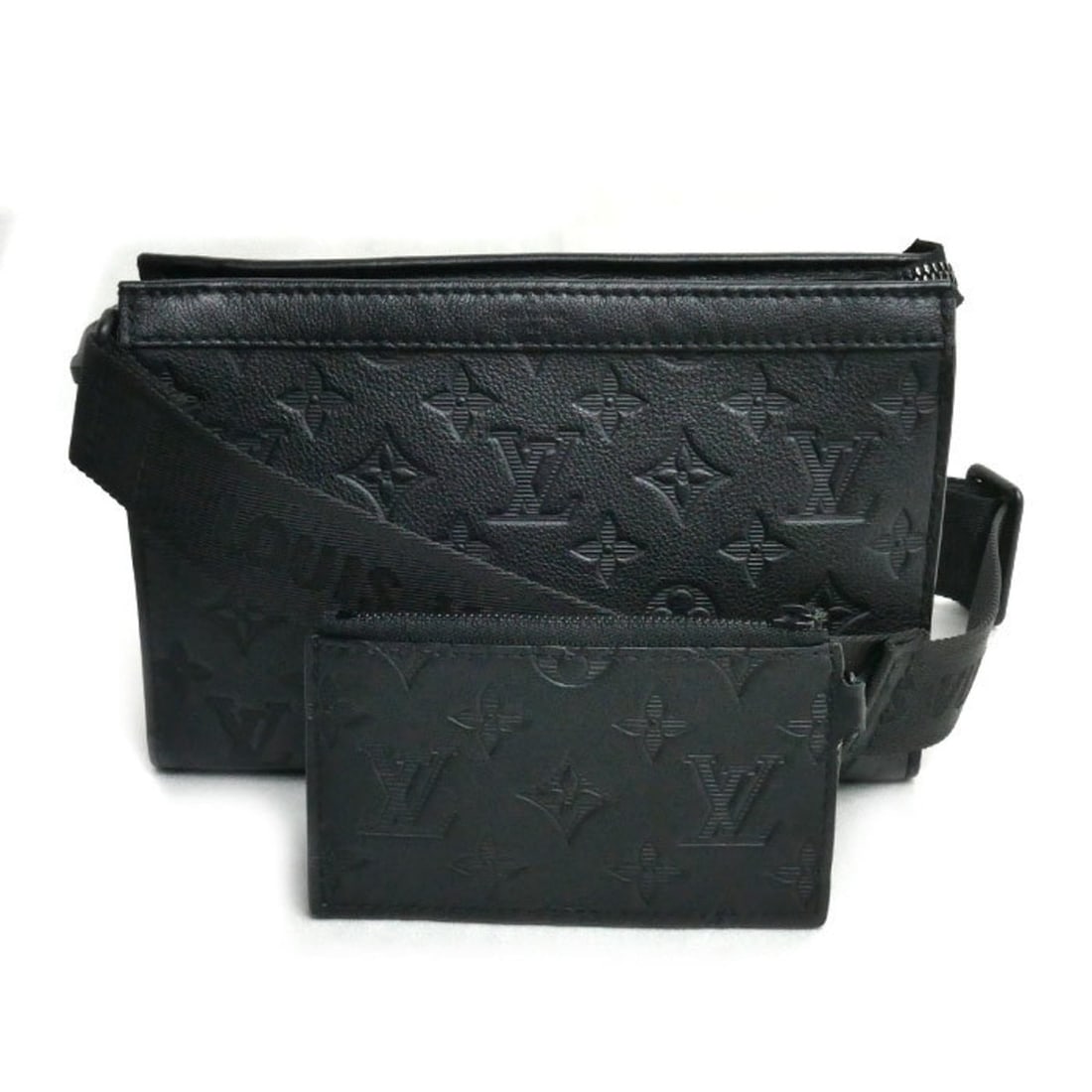LOUIS VUITTON Gaston Wearable Wallet Shoulder Bag, Black, M81115 IC, Men's (1 of 20)