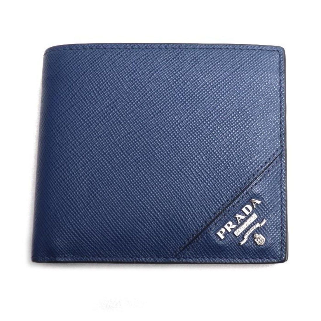 PRADA Saffiano Bi-fold Wallet, Blue, 2M0738, Men's (1 of 16)