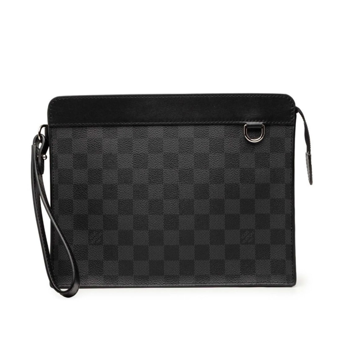 Louis Vuitton Damier Graphite Stand Pouch Second Bag N64612 Black Leather Men's LOUIS VUITTON: --- Catalog ---Category: SizeSize (HxWxD): 21cm x 27cm x 4.5cm / 8.26'' x 10.62'' x 1.77''Category: DesignType: PouchColor: Black, Damier GraphiteGender: MenMaterial: Damier Graphite , PVC , Leather C