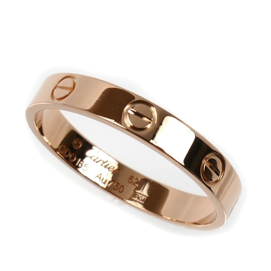 CARTIER 18KPG Pink Gold Mini Love Ring, B4085262, 2 62mm, 3.7g, Men's: --- Catalog ---Category: SizeUS Size: 10.5Brand Size: 62Category: DesignType: Band ringGender: MenMaterial: Pink gold (18K)Category: GeneralMPN: B4085262Brand: CartierCountry of Origin: France--- Item