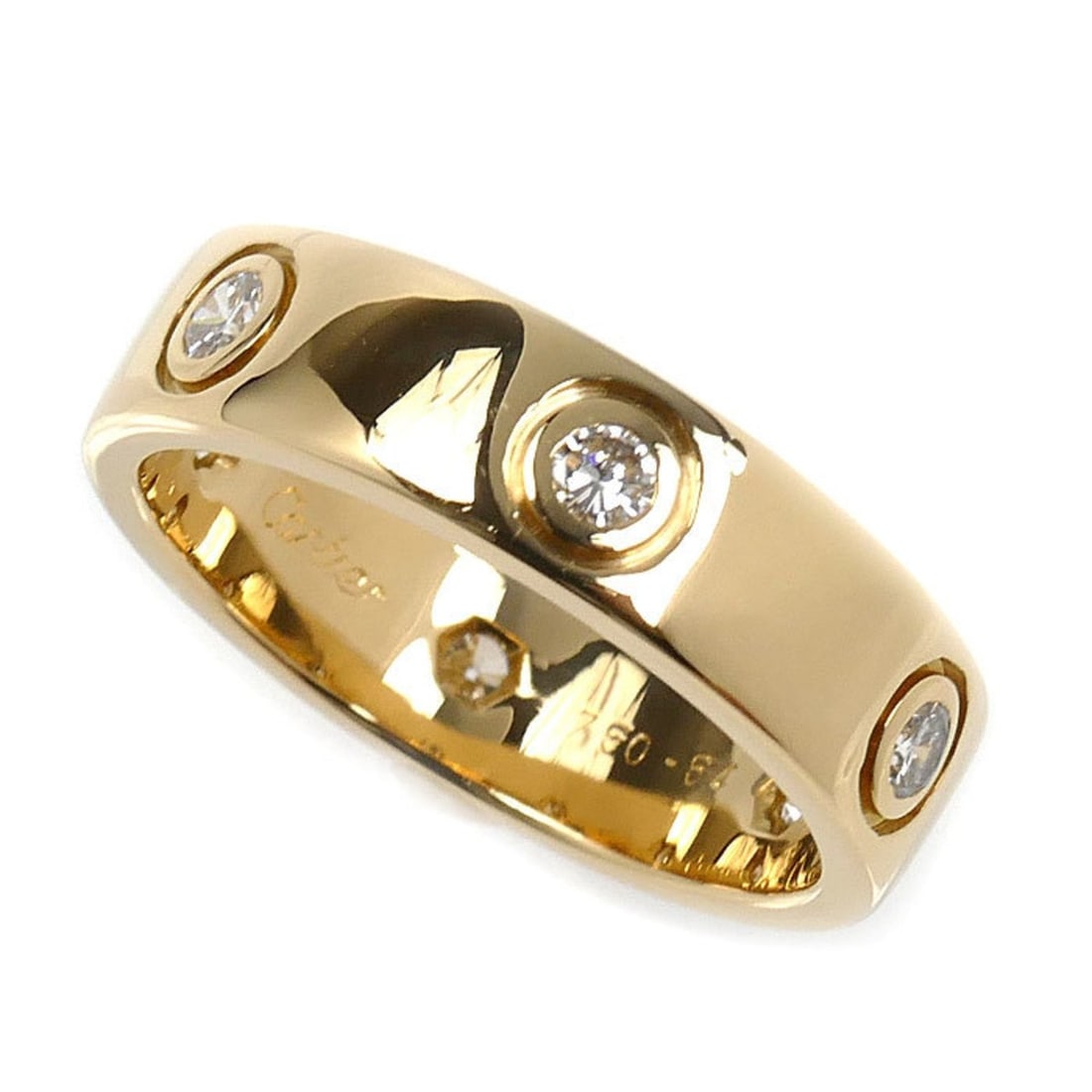 CARTIER Cartier 18KYG Yellow Gold Love Ring Classic 6P Diamond Ring, 54ct 7.5g, Women's (1 of 20)