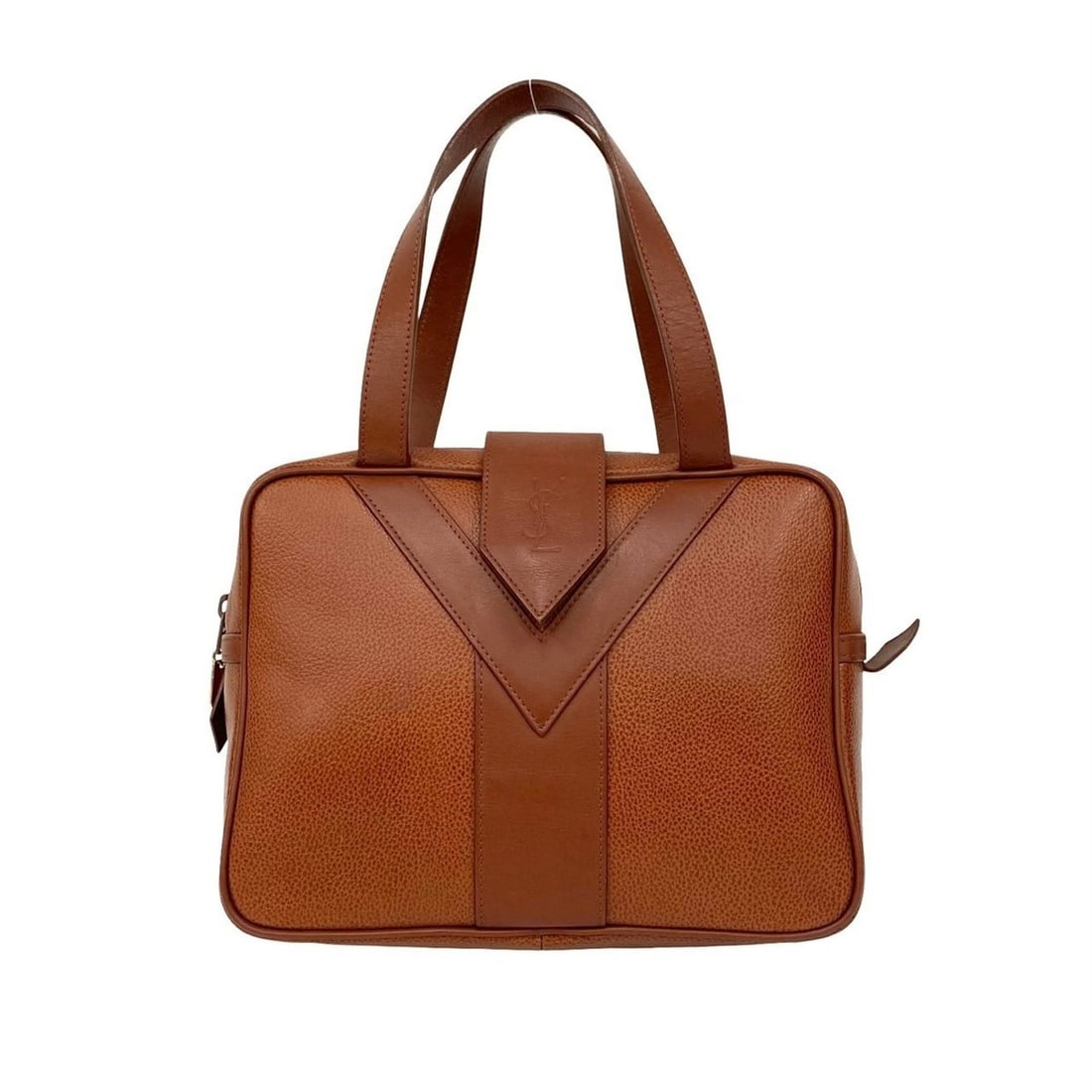 Yves Saint Laurent YSL Leather Handbag Mini Boston Bag Brown 42133 (1 of 15)