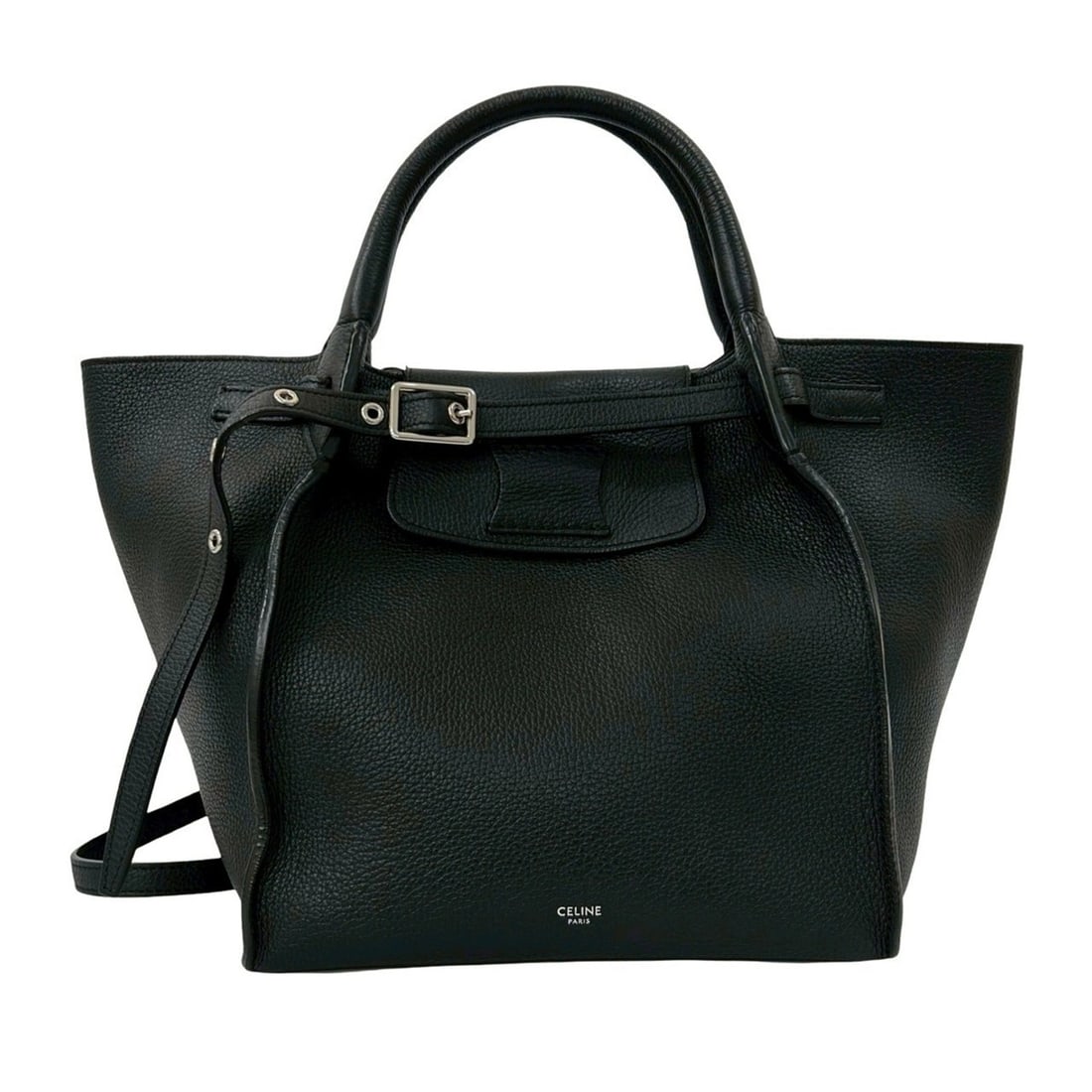 CELINE Big Bag Small Leather 2-Way Handbag Tote Black 64994 (1 of 18)