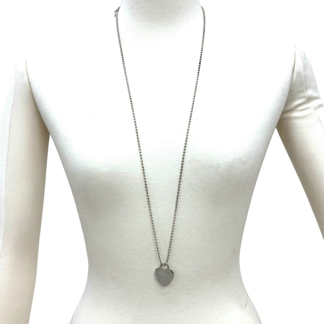 TIFFANY & Co. Tiffany Return to Heart Tag Necklace, Long, Sterling Silver, Pendant, 1526c (1 of 11)