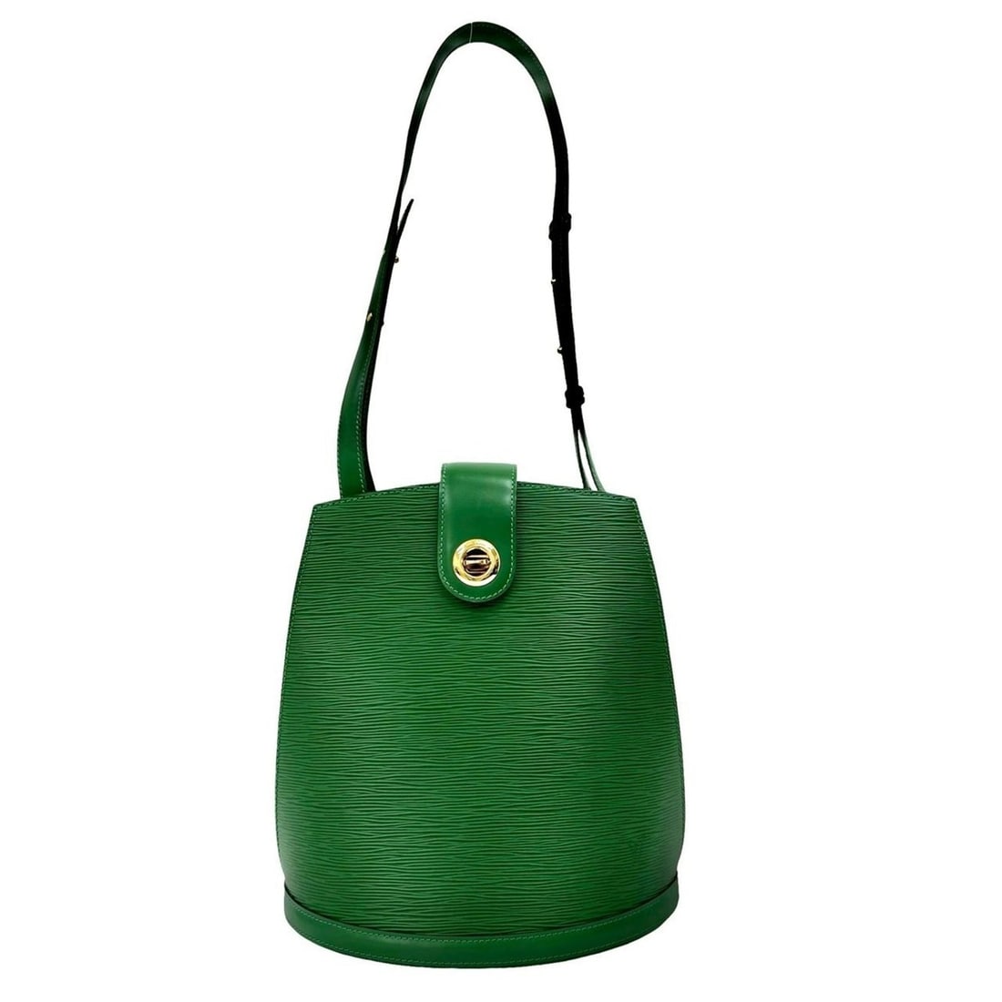 LOUIS VUITTON Cluny Epi Leather Turnlock Shoulder Bag, Borneo Green, 37403 (1 of 18)